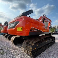 Excavatrice sur chenilles d'occasion DOOSAN 225LCA la plus vendue, faible nombre d'heures de travail, pour la construction routière et l'excavation de chantier