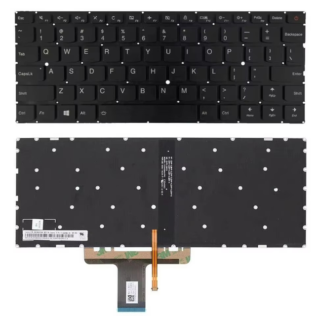 Original SN20K82338 IdeaPad 710S-13IKB (Air 13 Pro) Laptop Keyboard Replacement - US Layout, Backlit, Black Part