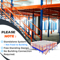 Rayonnage de mezzanine robuste à 2-3 niveaux, plateforme de rayonnage de mezzanine en acier pour entrepôt