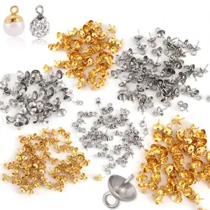 50PC Metal Pendant Clasp Connectors Bails for Jewelry Making Necklace Pinch  Clip