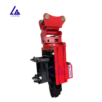 Pile driver à prise latérale pour excavatrice, efficace dans les espaces étroits et la construction urbaine, offrant une solution flexible de piquage de pieux