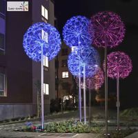 Vente en gros IP65 étanche extérieur RVB LED fibre optique lumières florales-jardin/parc/carré décorations de paysage
