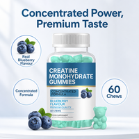Bonbons gélifiés de créatine monohydrate pour adultes, saveur myrtille, sans sucre, pour la musculation, la récupération de la fatigue et la pré-entraînement (vente en gros)