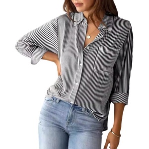 Neue Bluse Loose Casual Langarmhemd Frau - Product Image 5