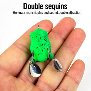 Mini cebo Artificial <span class=keywords><strong>de</strong></span> rana <span class=keywords><strong>de</strong></span> silicona ecológica <span class=keywords><strong>de</strong></span> 16 colores, 4G, 3,5 cm, con <span class=keywords><strong>cuchara</strong></span> <span class=keywords><strong>de</strong></span> anzuelo, señuelo <span class=keywords><strong>de</strong></span> pesca suave, rana <span class=keywords><strong>de</strong></span> goma <span class=keywords><strong>de</strong></span> fundición larga, <span class=keywords><strong>asesino</strong></span> <span class=keywords><strong>de</strong></span> peces - Product Image 4