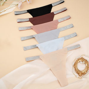 # H123 Perizoma Sexy a Vita Bassa Personalizzato, Slip Senza Cuciture in Seta Ghiaccio, Intimo Comodo e Traspirante per Uso Quotidiano Femminile - Product Image 5