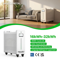 Stock UE Basen TUV IEC62619 Batterie LiFePO4 51.2V 314Ah 16kWh à refroidissement Push-Pull divisé pour système solaire domestique mural CAN 16Pmax