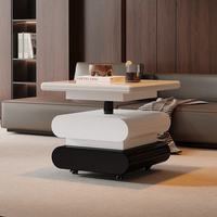 Table basse rectangulaire pliante moderne avec roulettes pour hôtel et salon