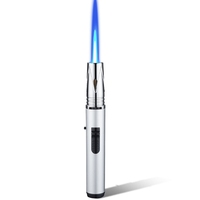 Pistolet à flamme en métal rechargeable au butane pour allume-cigare et bâton de moxa