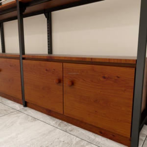 מדפי סופרמרקט מתכתיים, חסכוניים, עמידים, בעלי 5 מדפים, חד-צדדיים, בהתאמה אישית, לפתרונות אחסון בחנויות נוחות. - Product Image 4