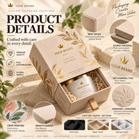 Coffret cadeau de bougies de Noël haut de gamme avec design personnalisé pour l'emballage de bougies d'aromathérapie en cire de soja