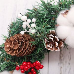 New Style Christmas <b>Wreath</b> 30cm Realistic Handmade Display for Window Hanging - Festive Decoration for Christmas - Product Image 3