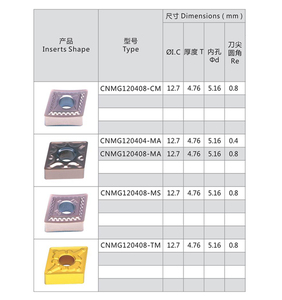 CNMG120404-MA CNMG120408-MA CNMG Carbide <strong>Inserts</strong> CNC <strong>Turning</strong> <strong>Inserts</strong> For Steel / Stainless Steel - Product Image 5