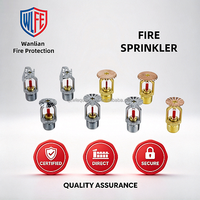 68 ℃   Kepala Sprinkler Api Tegak Standar Respon Cepat Bahan Stainless Steel untuk Sistem Perlindungan Kebakaran Otomatis