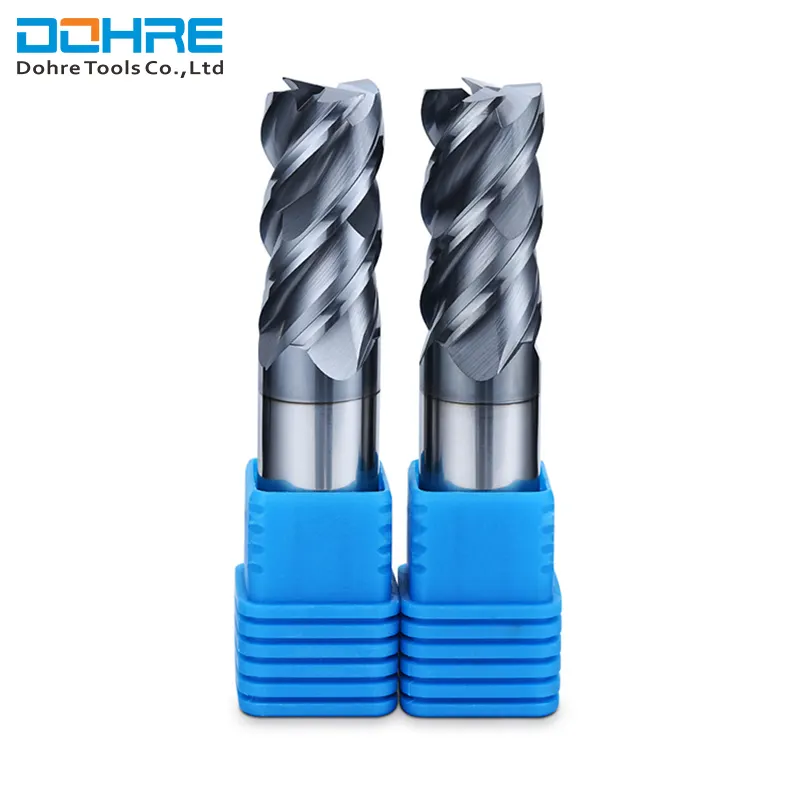 Dohre Solid Carbide Steel Cutting Tools Square Metal Milling End Mills For Stainless Steel