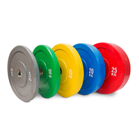 Discos de Pesas de Goma de Alta Densidad FANGBU para Gimnasio, Competición, Coloridos, Duraderos, Universales, con Logotipo Personalizado Disponible, OEM/ODM