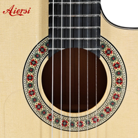 Aiersi Vintage Spanish Skill Professional Classical Guitar All Solid Spruce Top Cypress Body Handmade 39 Inch Flamenco Guitar