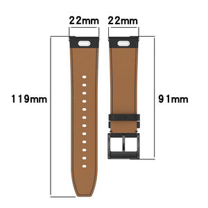 Correa de Cuero Suave y Transpirable de Lujo HUANLONG para Reloj Inteligente GT5 de 46 mm y GT5Pro de 46 mm, Reemplazable, Ajustable y de Liberación Rápida - Product Image 3