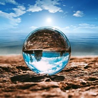 Sphère en verre de cristal Transparent K9 taille 80mm boule en verre de cristal clair améliorer le bureau maison feng shui nouveau 2022
