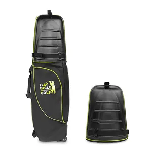 Golf Hardcase Airbaghoes Met Wielen Schokbestendige Luchtvaart Tas Draagbare Opvouwbare Golfreistas