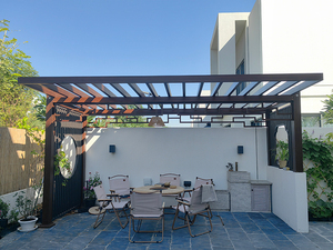 Pergola en alliage d'aluminium pour vignes, support <span class=keywords><strong>de</strong></span> plantes grimpantes, résistant à la rouille, imperméable et coupe-vent, pour <span class=keywords><strong>jardin</strong></span> et patio extérieur - Grande Vente - Product Image 1
