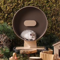 Roda Hamster Tafit1 Super-Silent dengan Bantalan Ganda, Spinner Senyap, Tinggi Dapat Disesuaikan untuk Gerbil, Aksesoris Kandang Hamster Suriah