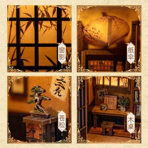 Maison miniature en bois de style japonais XW02, jouet d'assemblage créatif pour le développement intellectuel des jeunes - Product Image 3