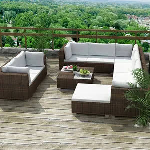 Set di divani componibili in rattan giardino esterno moderno ratan giardino vimini set di mobili da giardino con patio set di mobili da giardino