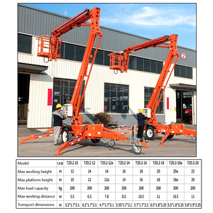 Idraulico 10m elevatore elettrico a braccio di manovella per rimorchio montato su braccio elevatore per camion e piattaforma di lavoro articolata raccoglitrice di ciliegie - Product Image 6