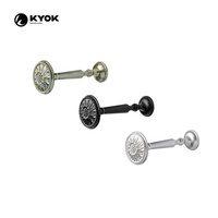 Très apprécié des clients : Crochet de rideau de douche réglable KYOK en plastique et aluminium, en forme de ligne, pour rideau romain et cordon