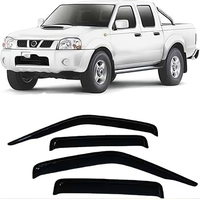 4 pièces Pare-soleil de fenêtre de voiture en plastique acrylique, déflecteur de vent, protection contre le soleil et la pluie pour Nissan NP300/D22 Largeur-10cm