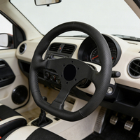 Volante Deportivo de Cuero Perforado de Alta Calidad de 320 mm, 3 Radios, Montaje Universal de 6 Orificios para Autos y Simuladores de Carreras