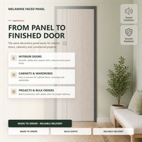 Panneau décoratif en mélamine MDF personnalisé, grain de bois naturel, imperméable, ignifuge, pour la fabrication de portes