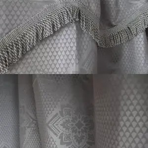 Cortinas Jacquard de 2.7m con Forro de Satén, Tratamientos para Ventanas, 100% Poliéster, Tela Tejida de Peso Medio - Product Image 4