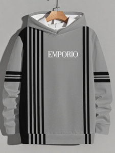 <span class=keywords><strong>Felpa</strong></span> da Uomo Trendy con Stampa Digitale <span class=keywords><strong>Blu</strong></span> <span class=keywords><strong>e</strong></span> <span class=keywords><strong>Bianca</strong></span> a Contrasto, Nuova Giacca Versatile Quotidiana 2025 - Product Image 5