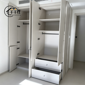 Custom <strong>Wardrobe</strong> Closet Whole House <strong>White</strong> Gloss Door Bedroom <strong>Wardrobe</strong> <strong>Set</strong> With Drawers Storage for Villa Household - Product Image 3
