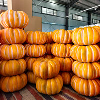 Articles décoratifs de ferme pour la fête des récoltes pour la véranda - Citrouille artificielle ronde plate en mousse orange