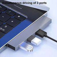 Adaptador USB C Hub 3.1 OTG 4 en 1 Avanzado, Divisor USB 3.0 de Alta Velocidad, Aleación de Aluminio y PVC para Computadora Pro 15 MacBook Air Pro