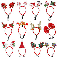 Serre-tête de Noël Pawsun pour animaux de compagnie, motif flocon de neige en feutre, style dessin animé, pour chats et chiens, décorations de fête de fin d'année