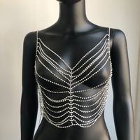 Sexy Simple strass chaîne en argent bijoux string cristal fille corps Bikini sous-vêtements chaîne de taille