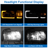OEM LED Headlight for 1994-2001 Dodge Ram 1500/1994-2002 Dodge Ram Pickup 2500 3500 LED Automotive