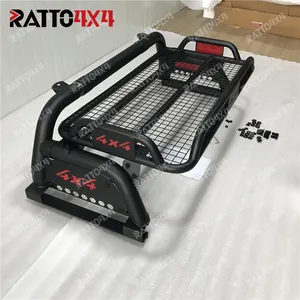 Ratto 픽업 트럭 자동차 액세서리 스틸 스포츠 바 4x4 용 바구니가있는 롤 바 미쓰비시 트리톤 L200