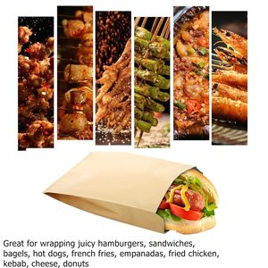 ถุงกระดาษคราฟท์สำหรับบรรจุภัณฑ์อาหารร้อน <span class=keywords><strong>ไก่</strong></span>ย่าง อาหารนำกลับบ้าน คุณสมบัติกันไขมัน บุด้วยอลูมิเนียมฟอยล์สีน้ำตาล ขายส่ง - Product Image 4