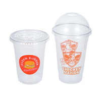 Gobelets en plastique jetables en gros, 18 oz, à paroi simple, transparents, pour réunions d'affaires et réceptions