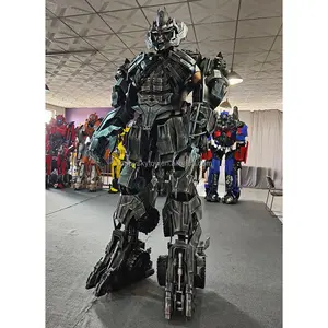 Vendita calda personalizzata in fabbrica indossabile da uomo adulto street show di trampoli gigante EVA LED robot costume da festa