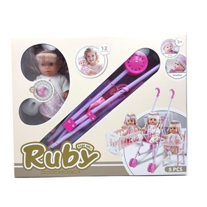 KSF Juego de Muñecas de Lujo 3 en 1 para Niños, <span class=keywords><strong>Carrito</strong></span> de Comida con 12 Sonido IC, Incluye Muñeca <span class=keywords><strong>Reborn</strong></span>, Juguetes para Niños - Product Image 4