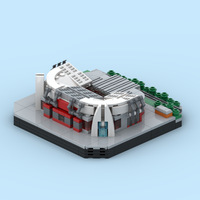 Bloques de Construcción de Partículas Pequeñas Compatibles con MOC, Modelo de Campo de Fútbol, Juguetes Educativos de Ciencia para Niños, Plástico ABS, Deportes