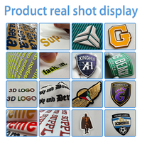 Écusson en silicone 3D personnalisé pour vêtements de sport, logo thermocollant, transfert à chaud, patch en caoutchouc en relief pour vêtements
