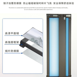 Unihopper Wardrobe <b>Mirror</b> Rectangle Aluminum Frame Wall Mounted <b>Foldable</b> Full Length Dressing <b>Mirror</b> For Closet Clothing - Product Image 4