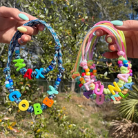 Collier personnalisé pour chiot et chat XS-XXL, collier pour chien avec nom personnalisé, collier pour animal de compagnie en paracorde réglable, couleurs pastel de Pâques